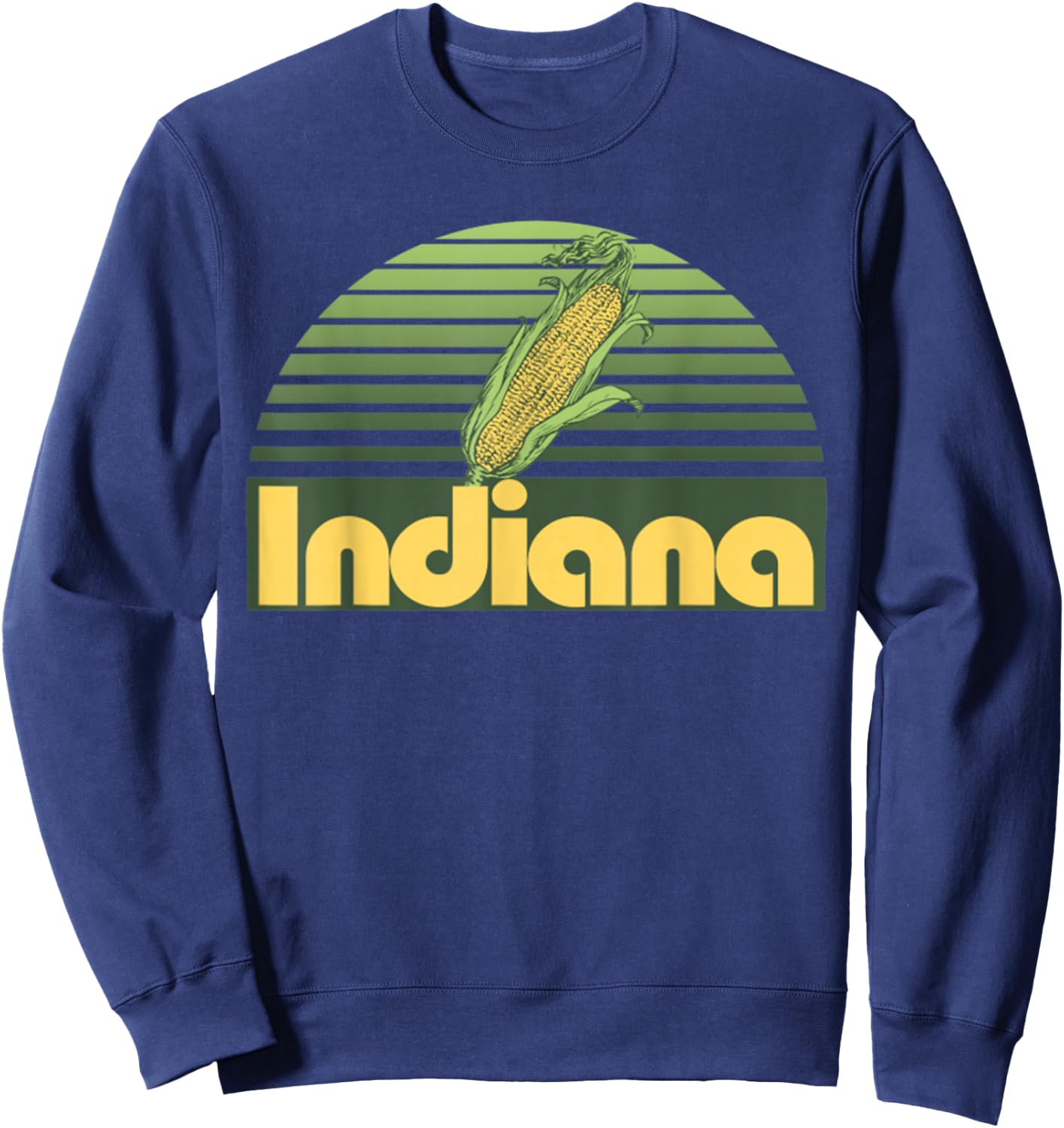 Vintage Indiana State Indiana Home Borned Raised Sweatshirt - Sweatshirt | Navy