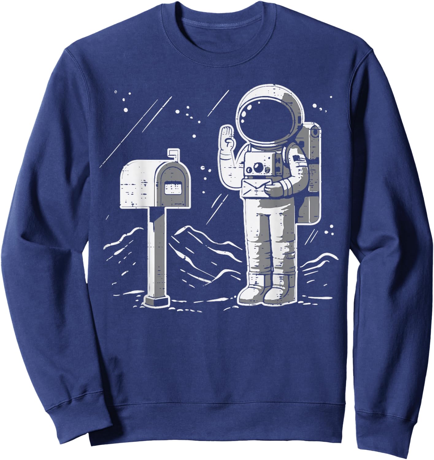 Astronaut Mailbox Funny Space Mailman Postal Men Women Kids Sweatshirt - Sweatshirt | Navy