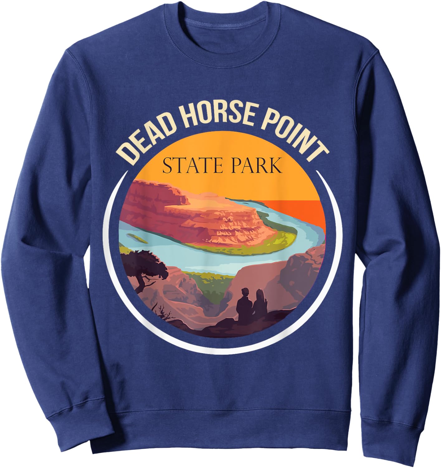 Dead Horse Point Utah State Park Souvenir Canyon River Sweatshirt - Sweatshirt | Navy