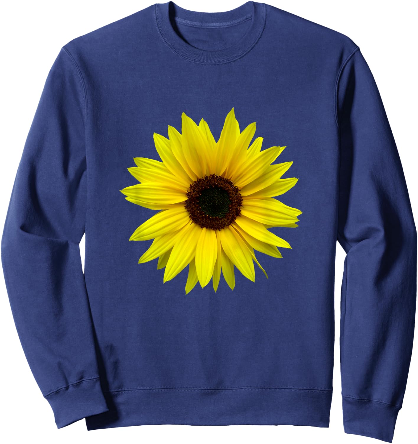 Sunflower, yellow sunflowers flower, flower, floral blossoms Sweatshirt - Sweatshirt | Navy