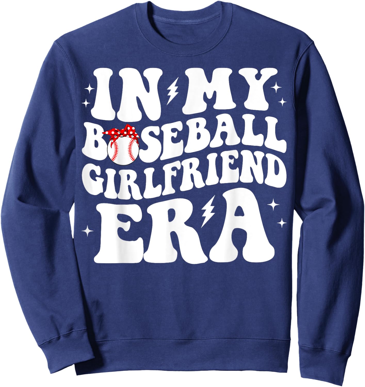 Groovy In my Baseball Girlfriend Era Sweatshirt - Sweatshirt | Navy