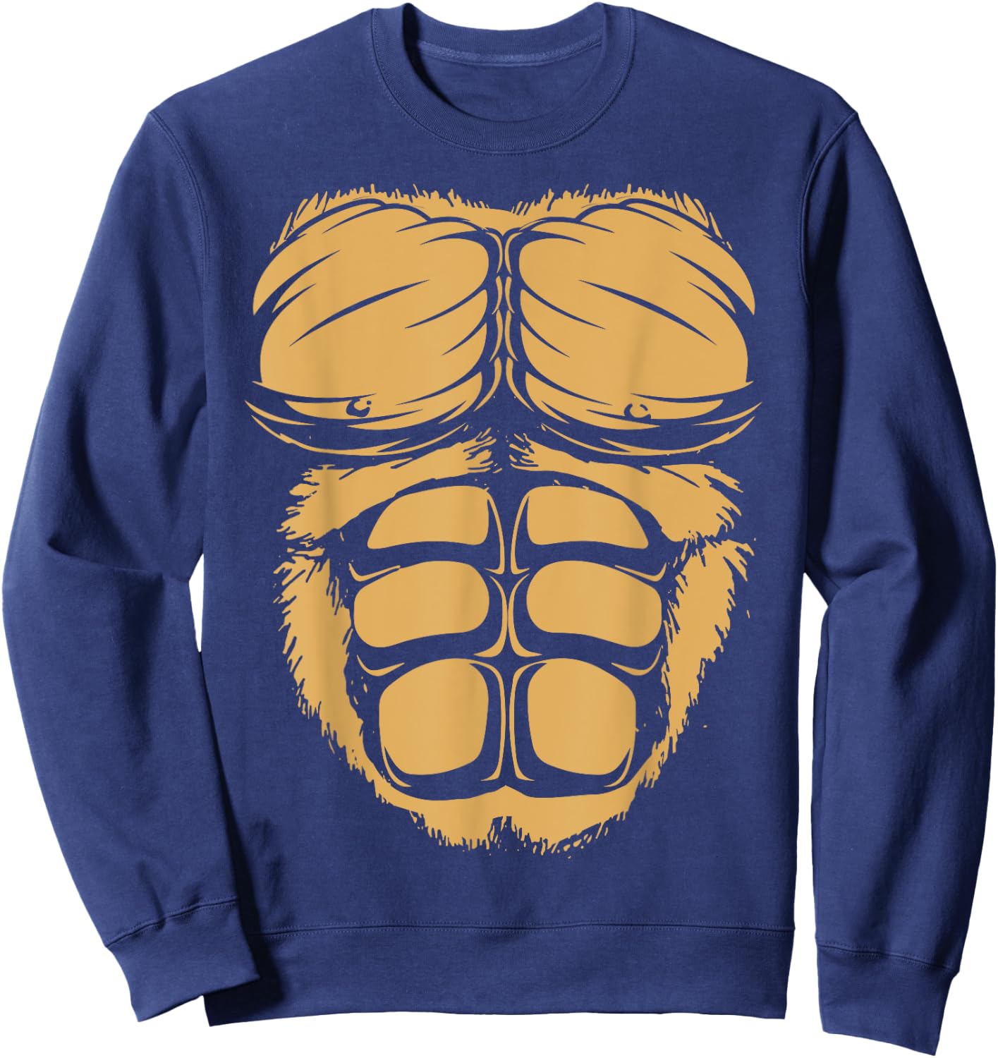 Gorilla Chest Muscles Abs Costume Halloween Easy Gift Sweatshirt - Sweatshirt | Navy