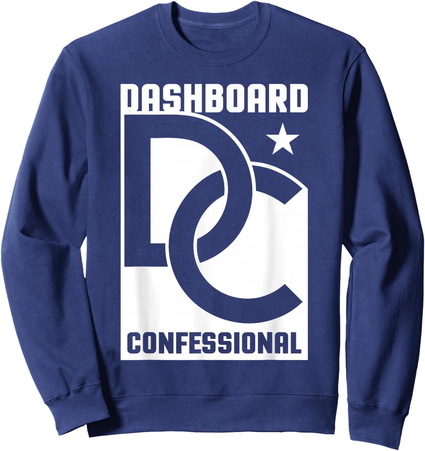 Dashboard Confessional - Linked Logo , Small, Black Sweatshirt - Sweatshirt | Navy
