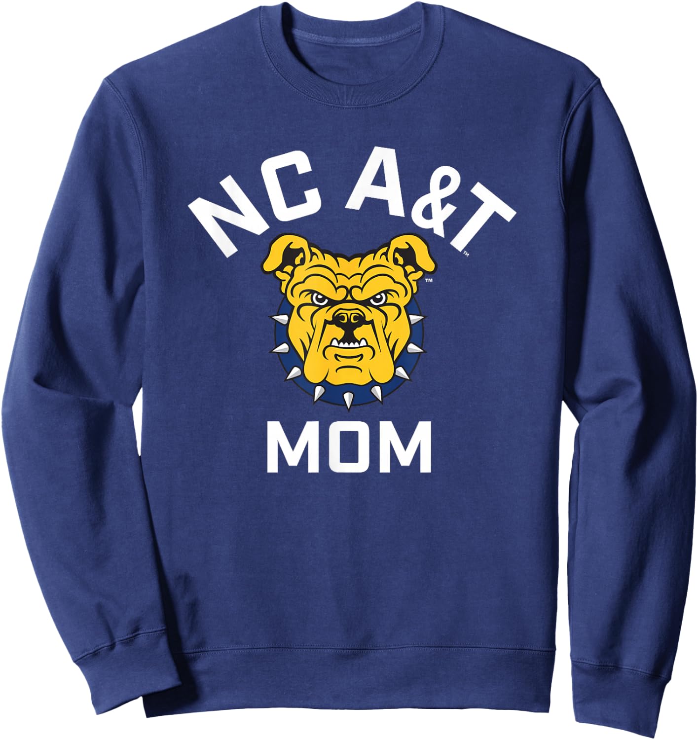 North Carolina A&T State University Aggies Arched Mom Sweatshirt - Sweatshirt | Navy