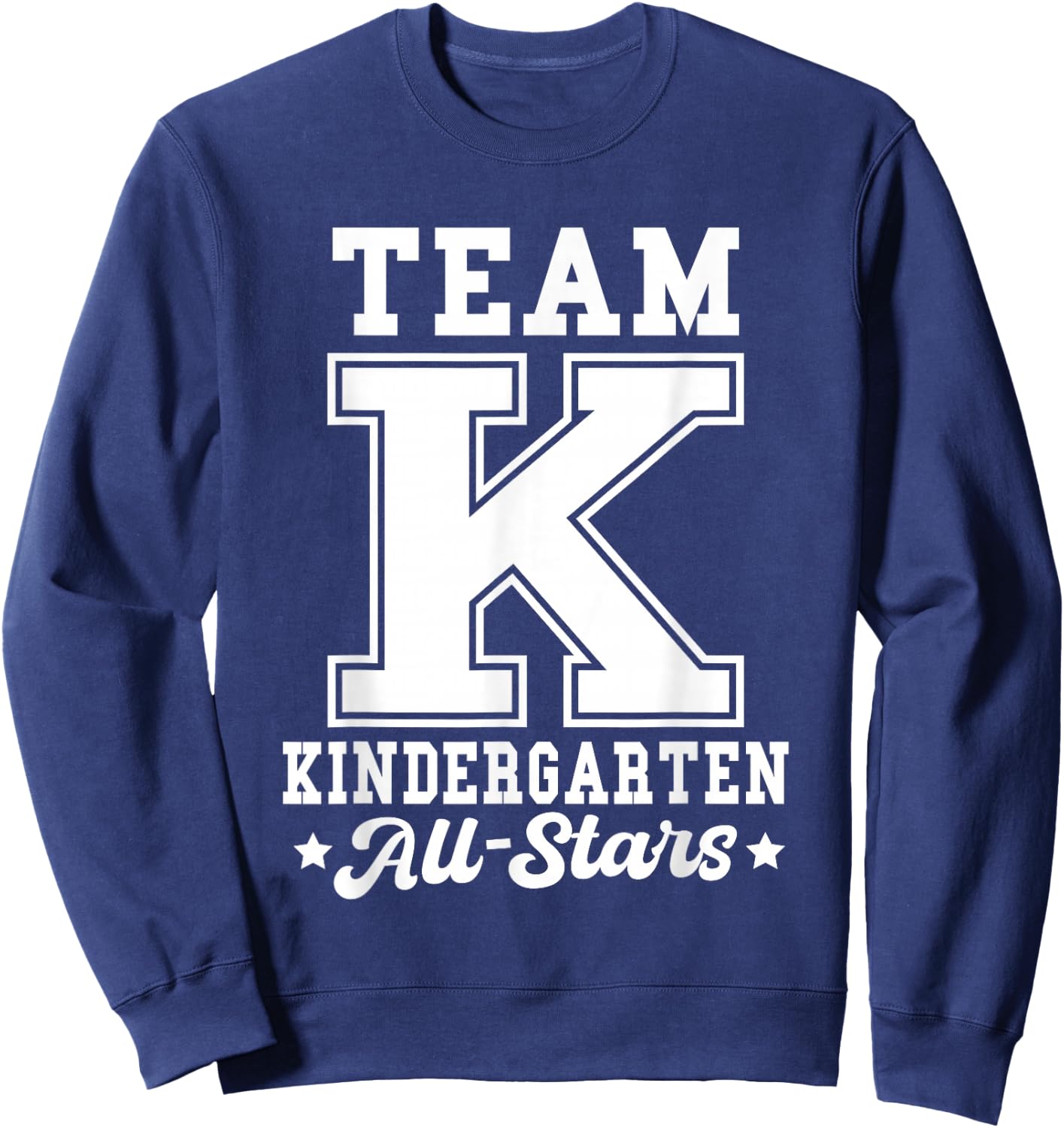 Team Kindergarten All-Stars Back To School Sports Jersey Sweatshirt - Sweatshirt | Navy