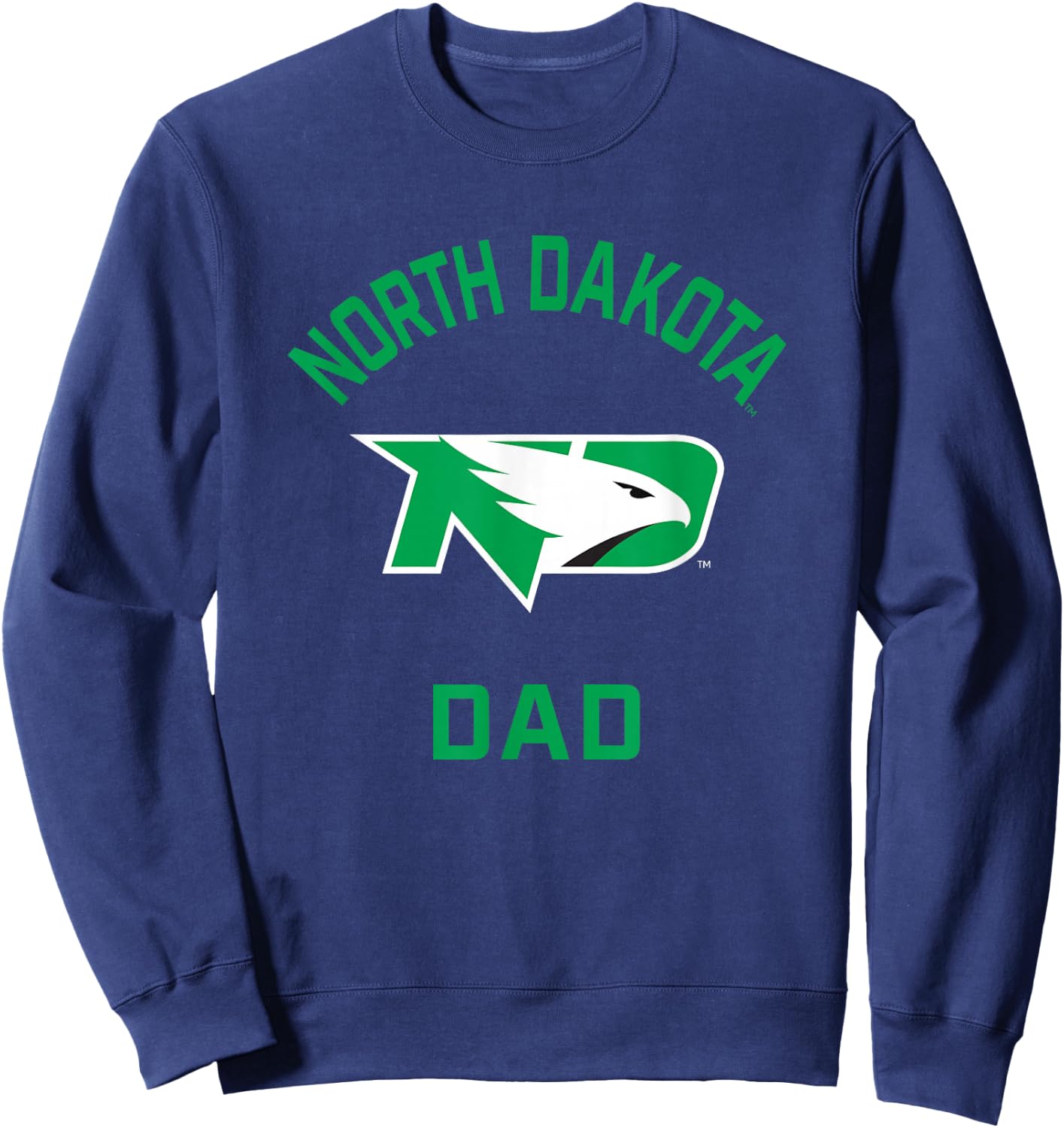 University of North Dakota Fighting Hawks Arched Dad Sweatshirt - Sweatshirt | Navy