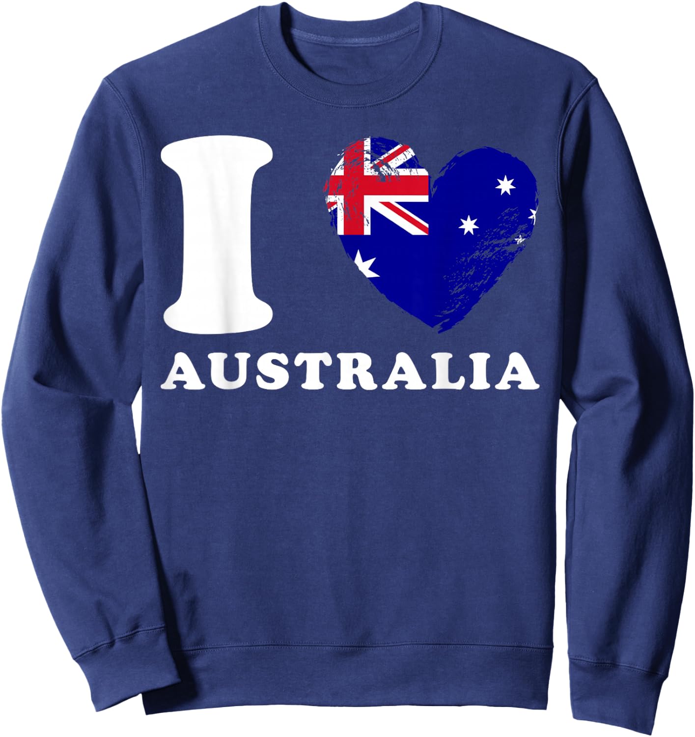 I Love Australia - Heart Flag Australia Sweatshirt - Sweatshirt | Navy