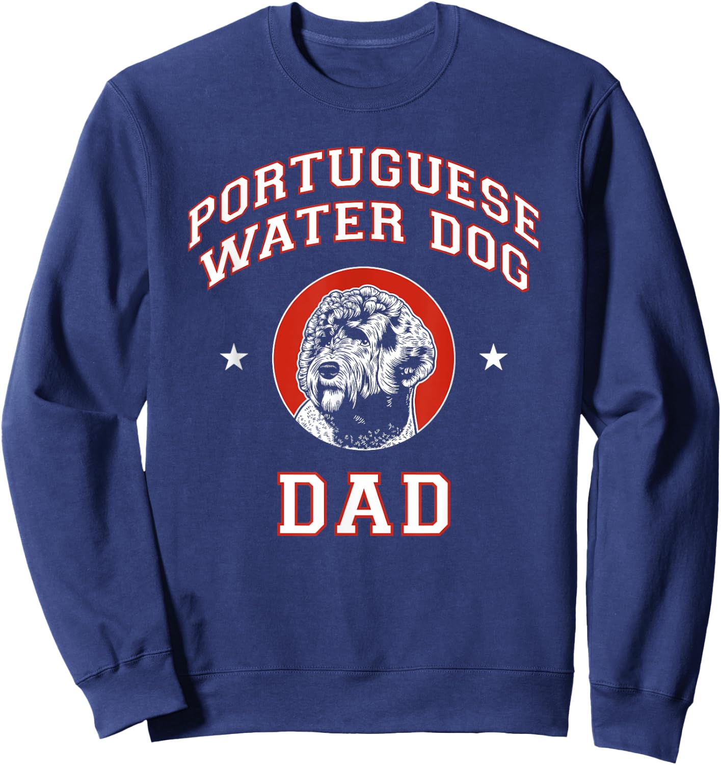 Portuguese Water Dog Dad Dog Father Women Kids Sweatshirt - Sweatshirt | Navy