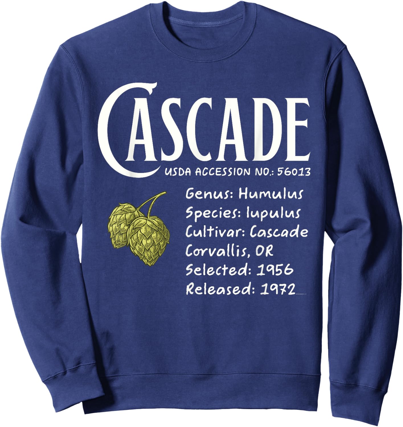 Cascade Hops Historic Cultivar Sweatshirt - Sweatshirt | Navy