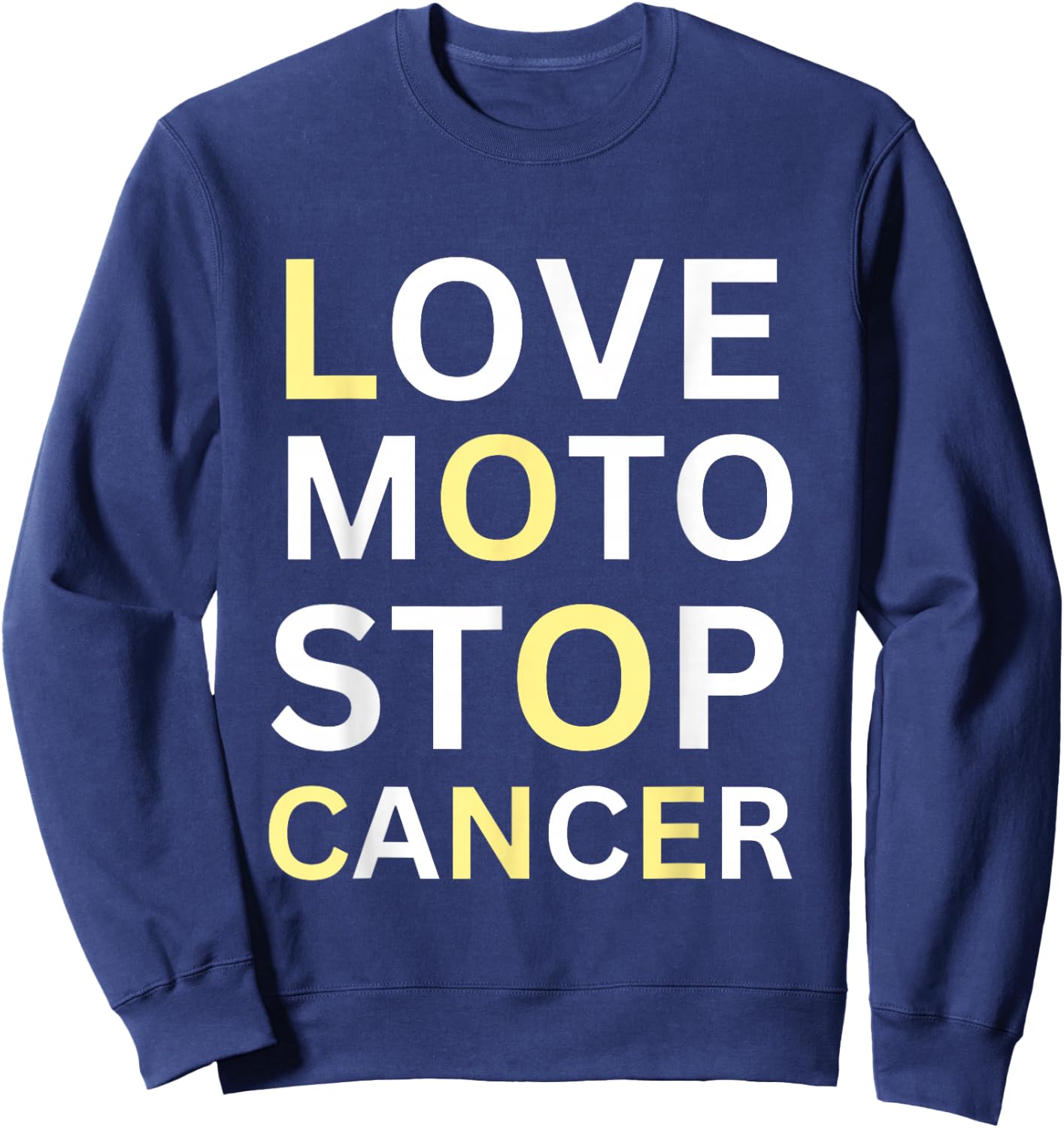 Love Moto Stop Cancer Sweatshirt - Sweatshirt | Navy