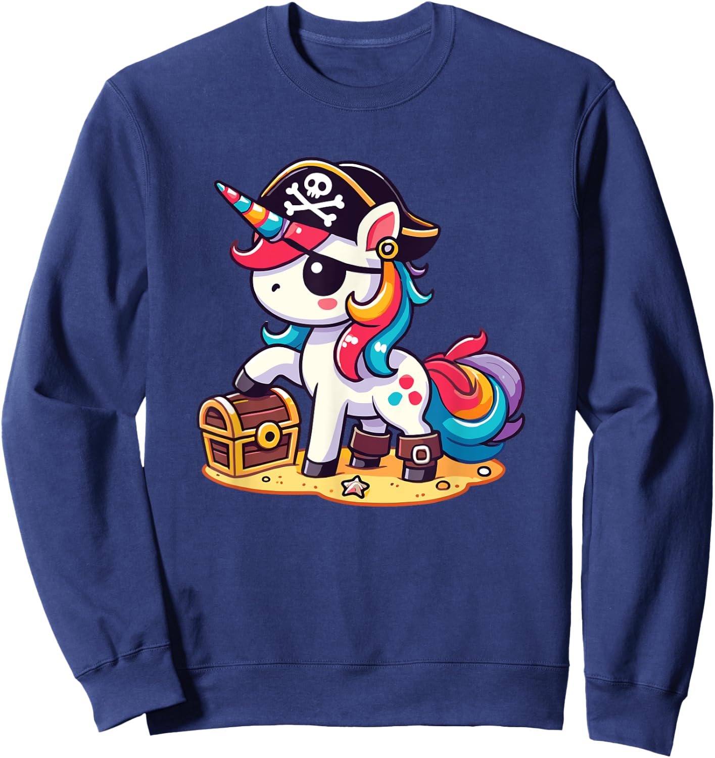 Unicorn Pirate Costume Halloween Sweatshirt - Sweatshirt | Navy