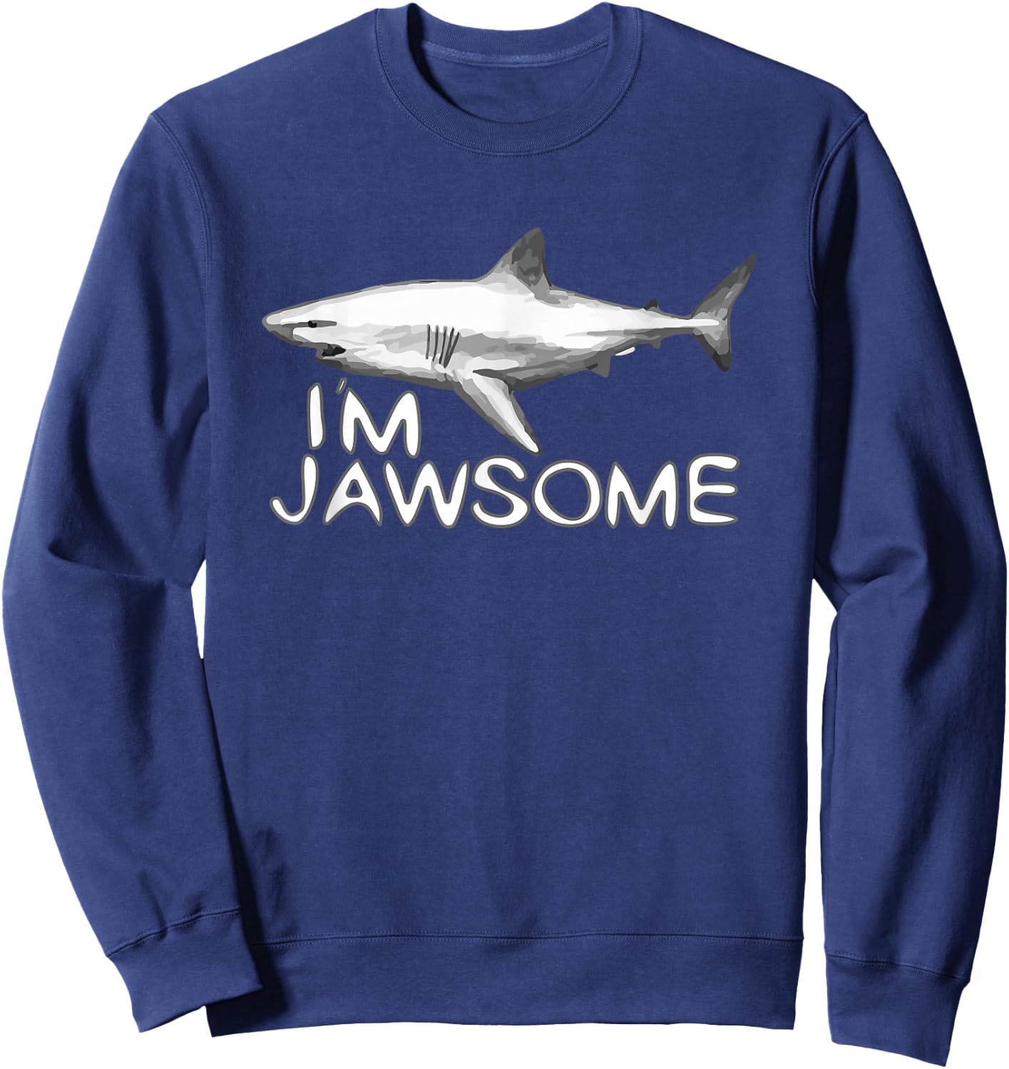 I'm Jawsome Shark Graphic for Boys Sweatshirt - Sweatshirt | Navy