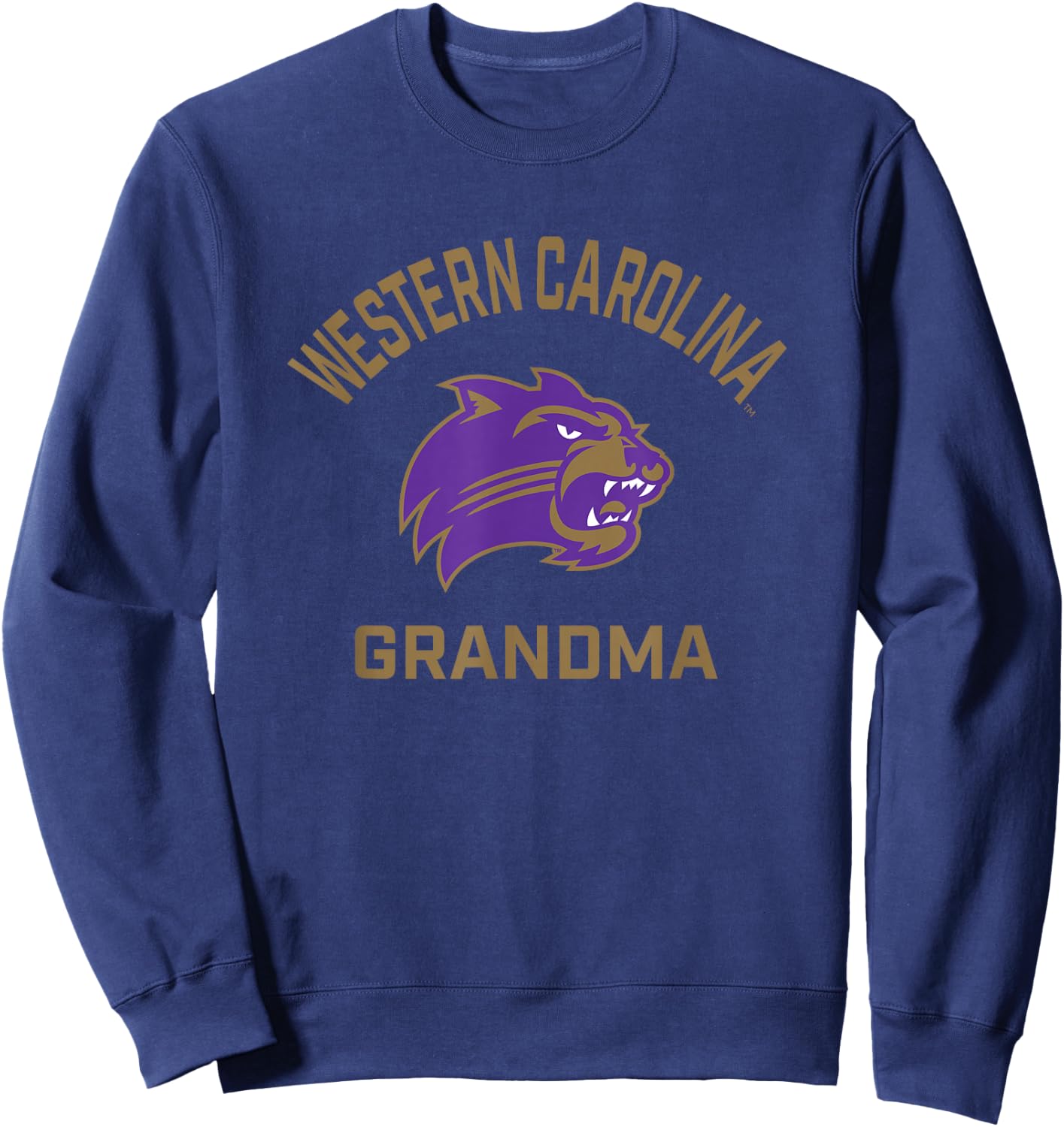Western Carolina University Catamounts Arched Grandma Sweatshirt - Sweatshirt | Navy