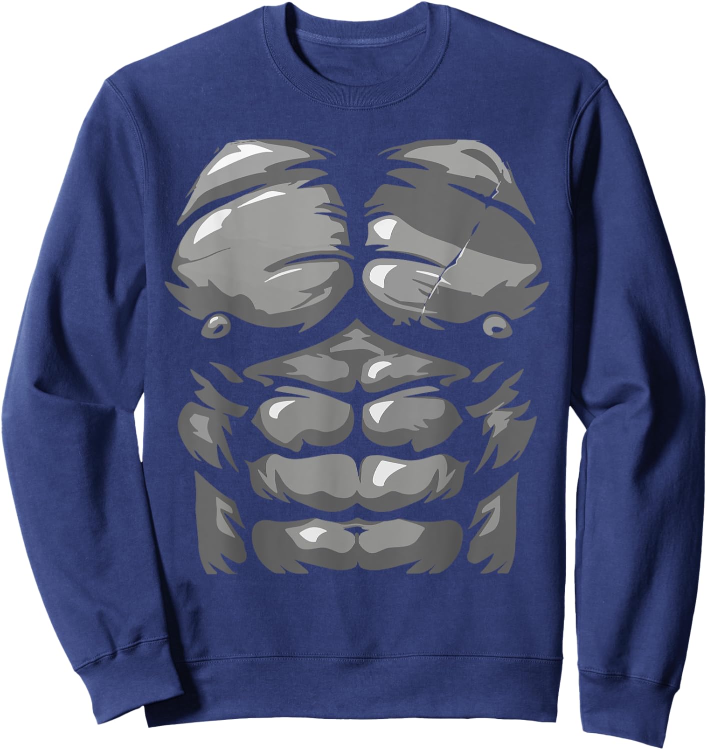 Funny Halloween Shirt Kid Adult Monkey Gorilla Chest Costume Sweatshirt - Sweatshirt | Navy