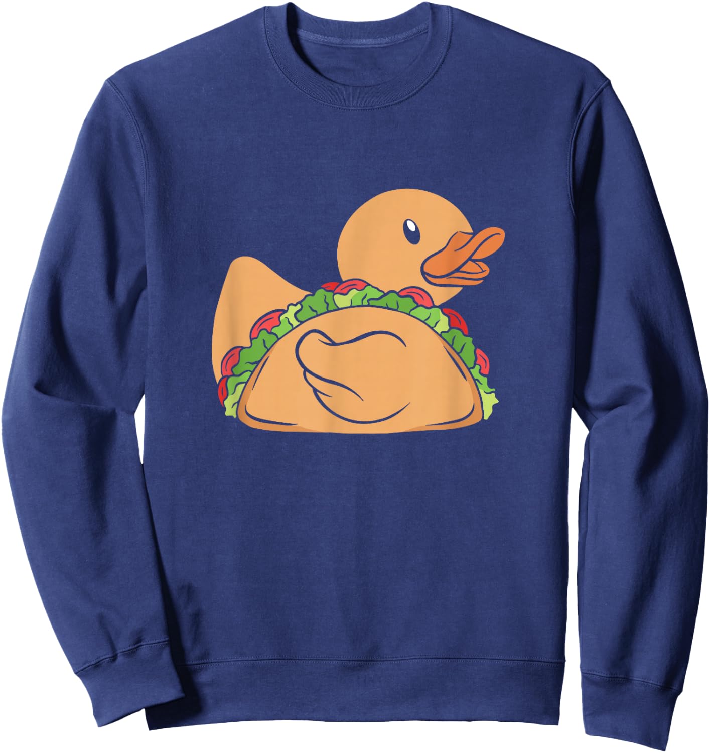 Rubber Duck Funny Taco Duck Sweatshirt - Sweatshirt | Navy
