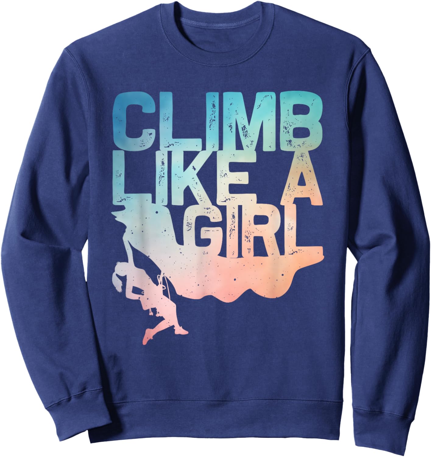 Funny Rock Climbing Design For Girls Women Kids Rock Climber Sweatshirt - Sweatshirt | Navy