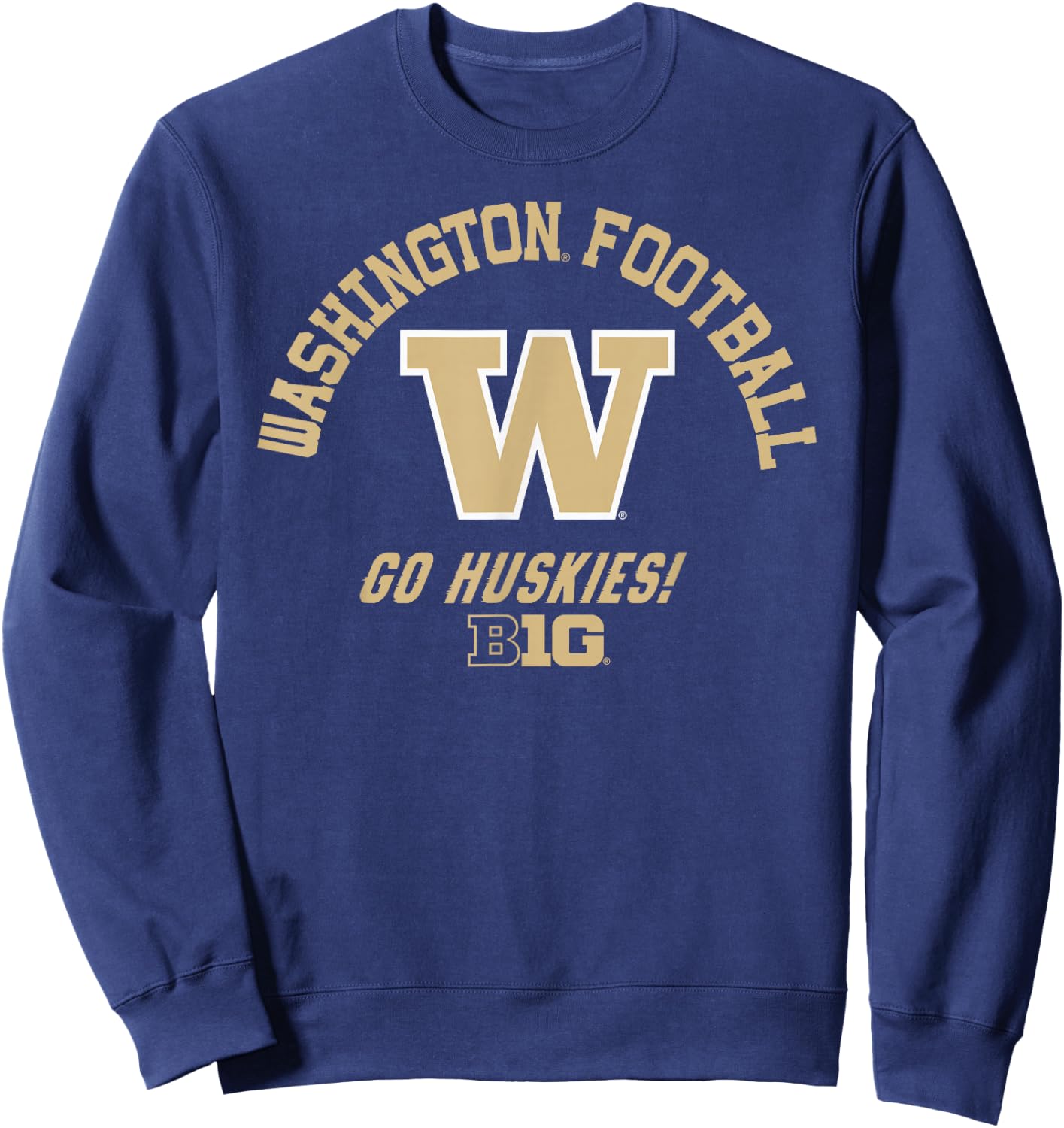 Elite Authentics -Youth Purple Washington Huskies NCAA Football , Small, Short Sleeve, , Classic Fit, Polyester 100% Sweatshirt - Sweatshirt | Navy