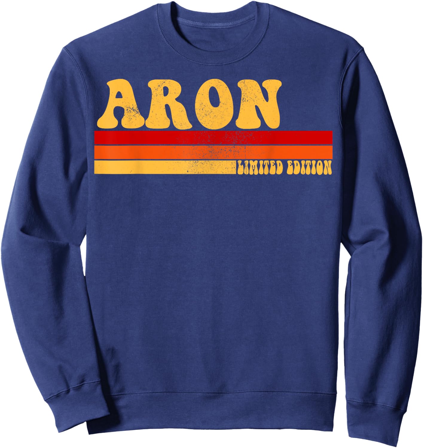 ARON Name Personalized Idea Men Retro Vintage ARON Sweatshirt - Sweatshirt | Navy
