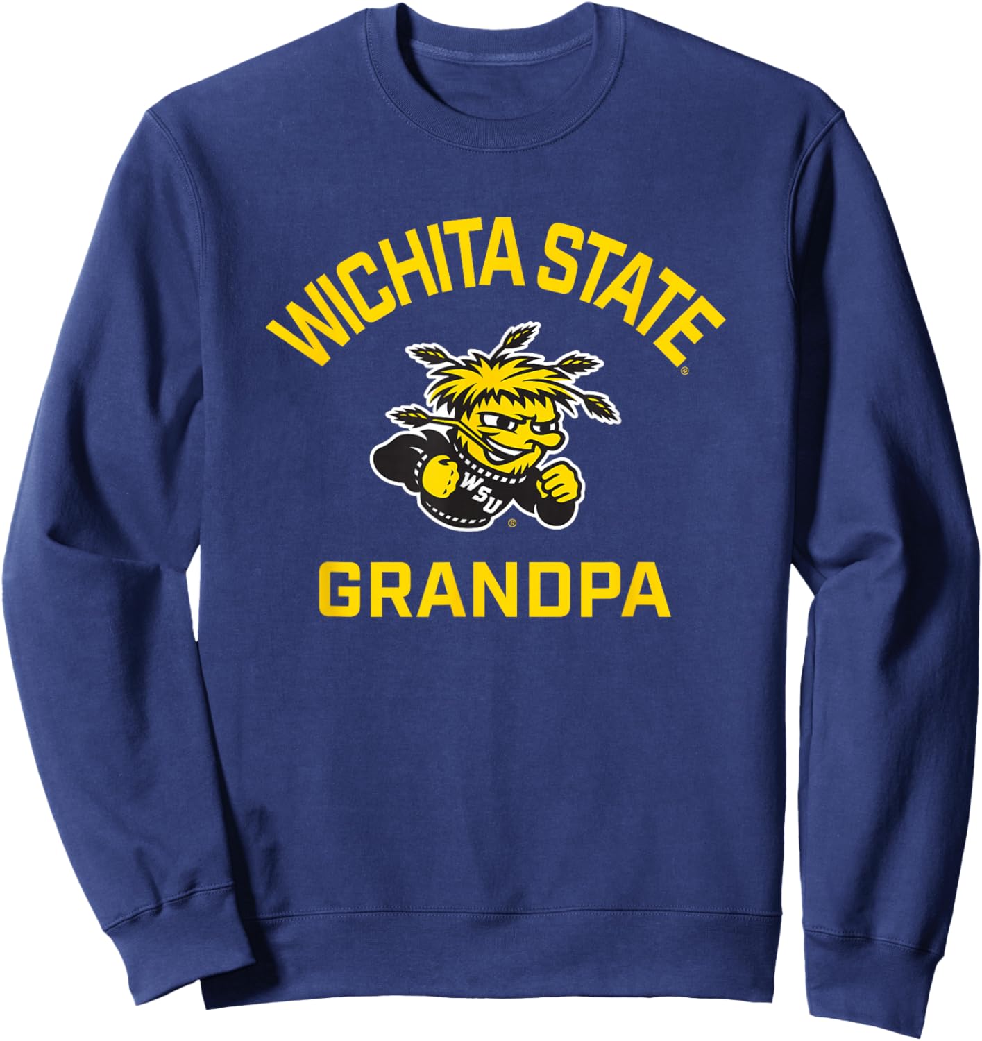 Wichita State University Shockers Arched Grandpa Sweatshirt - Sweatshirt | Navy