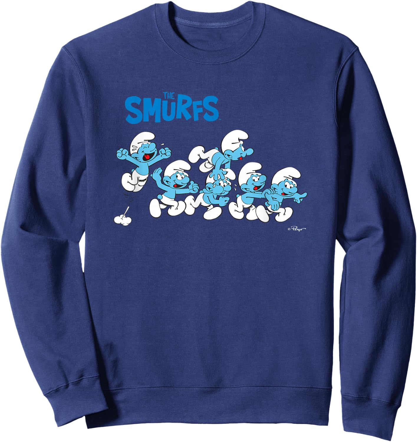 The Smurfs All Excited Sweatshirt - Sweatshirt | Navy