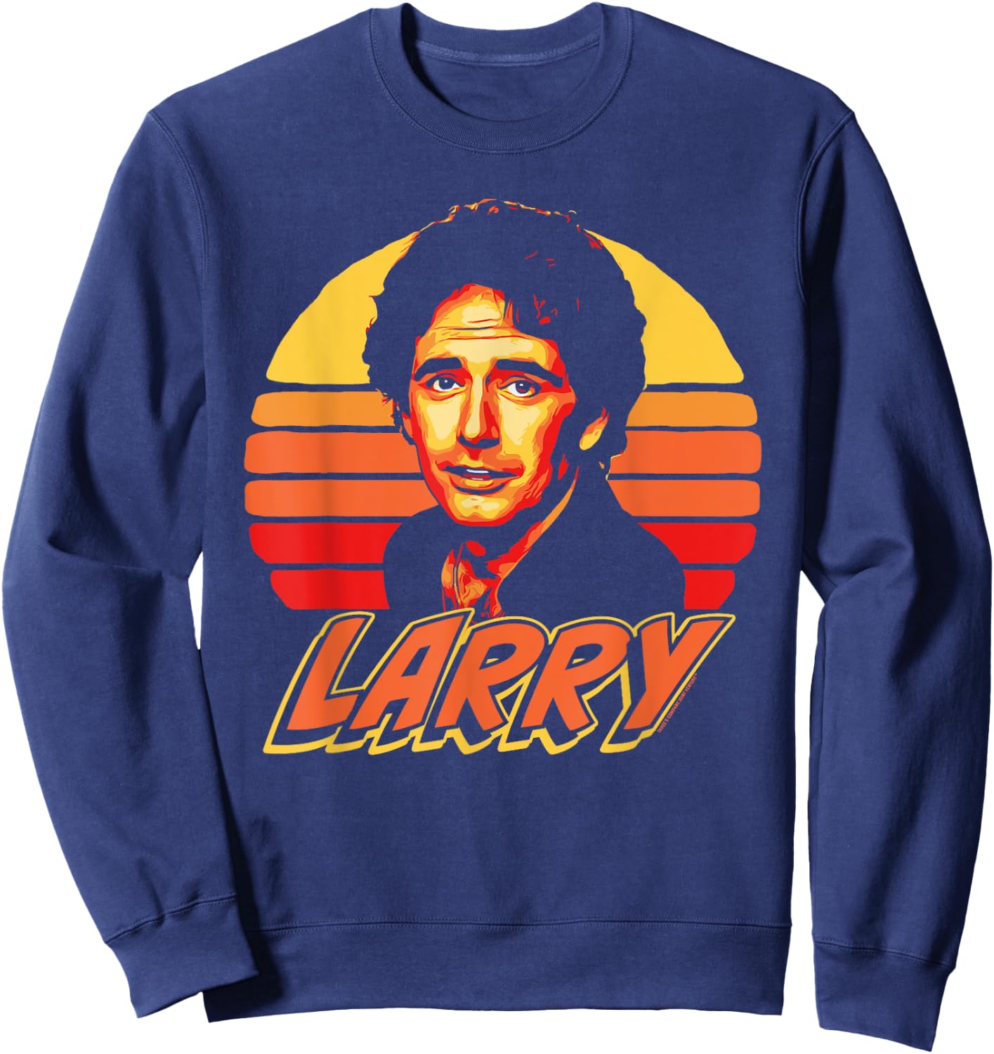 Larry Retro Three's Company Vintage Seventies/Eighties Vibe Sweatshirt - Sweatshirt | Navy