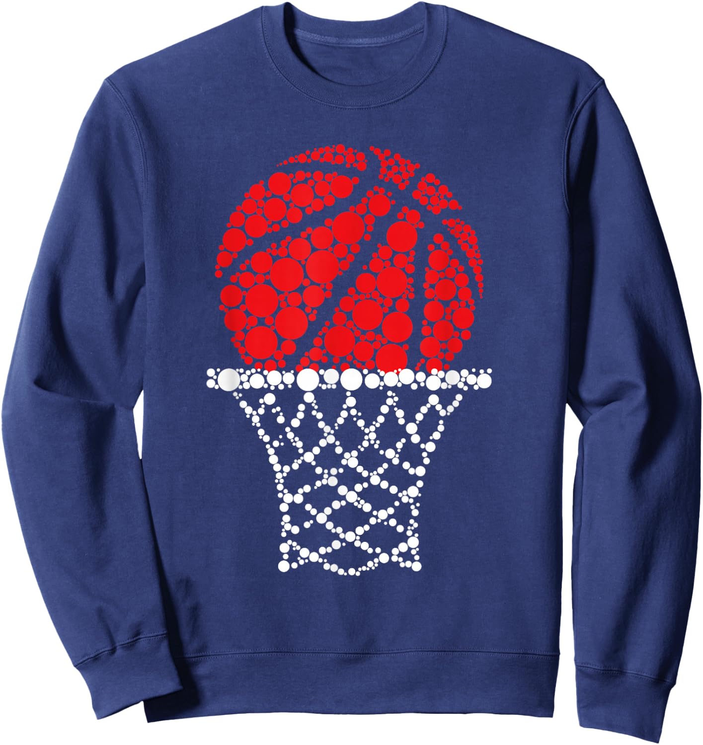 Basketball Dots Happy Dot Day For Kids Man Woman Sweatshirt - Sweatshirt | Navy