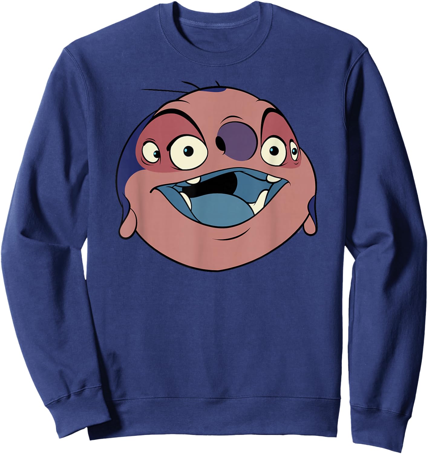 Disney Lilo & Stitch Jumba Jookiba Smiling Big Face Costume Sweatshirt - Sweatshirt | Navy