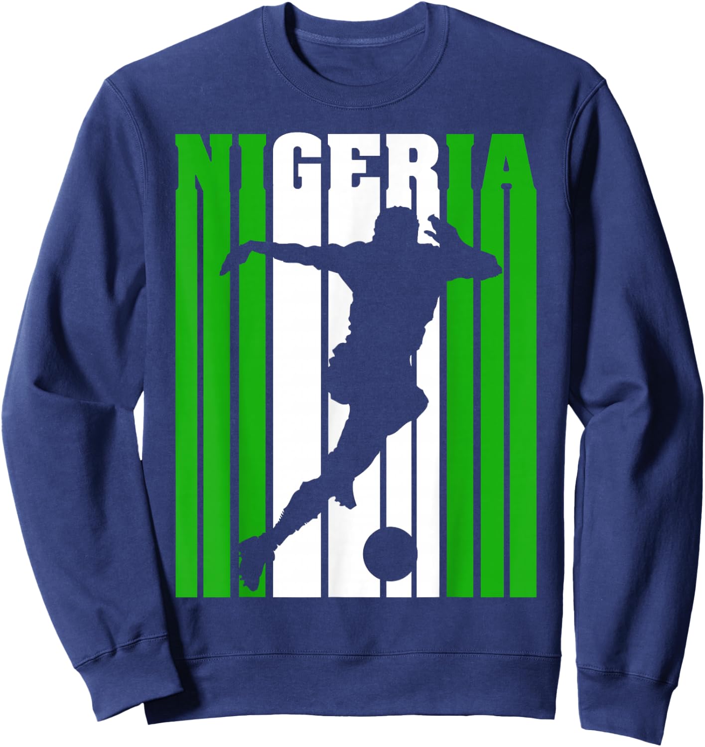 Nigeria Nigerian Flag Soccer Football Sweatshirt - Sweatshirt | Navy