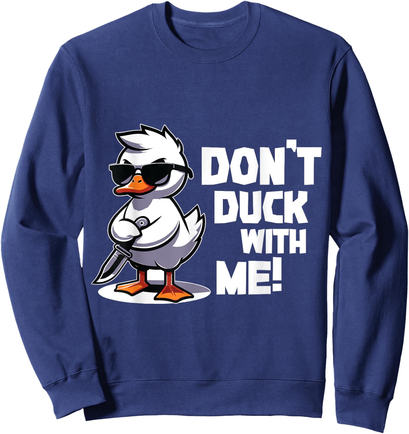 Duck Lover Art Men Women Boys Girls Rubber Duck Funny Ducks Sweatshirt - Sweatshirt | Navy