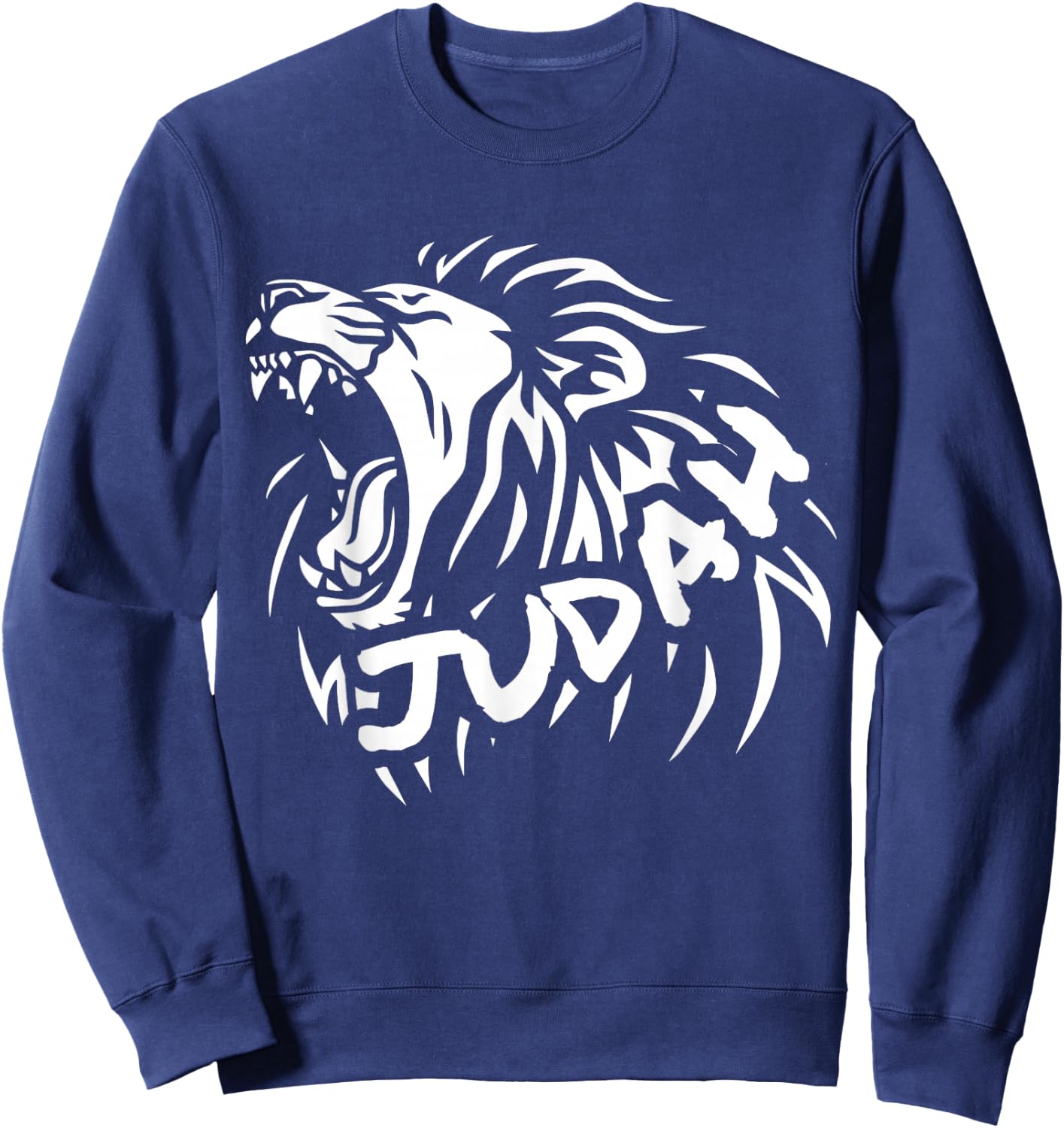 Hebrew Israelite Lion of Judah Yah Yahweh Design Sweatshirt - Sweatshirt | Navy
