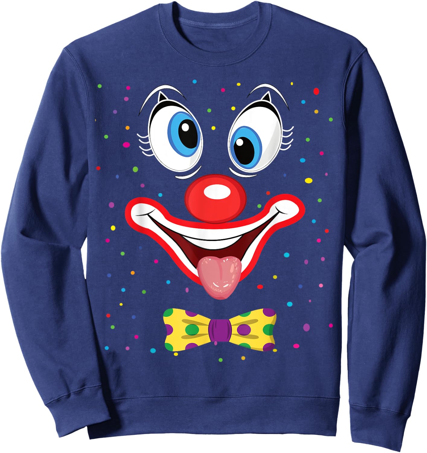 Carnival Clown Face Circus Costume Kids Men Women Carnivals Sweatshirt - Sweatshirt | Navy