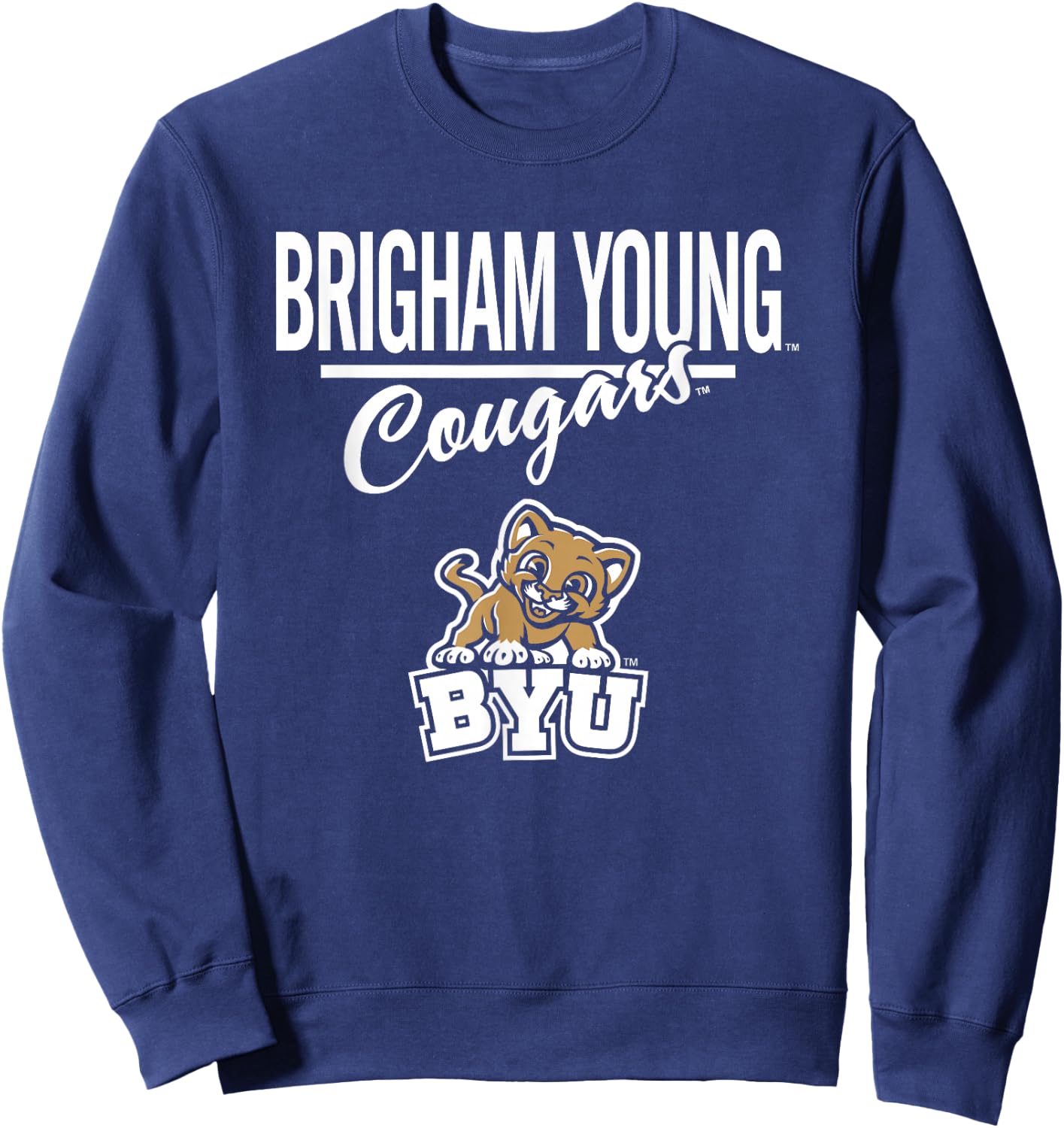 BYU Cougars Mascot Navy Officially Licensed Sweatshirt - Sweatshirt | Navy