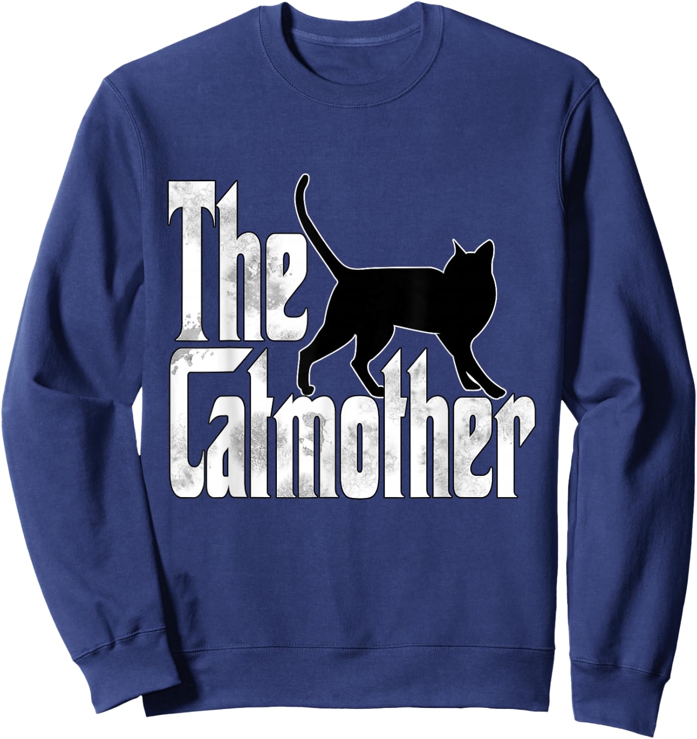 Funny Cat Mom Catmother Black Cat Mother Kitty Mommy Sweatshirt - Sweatshirt | Navy