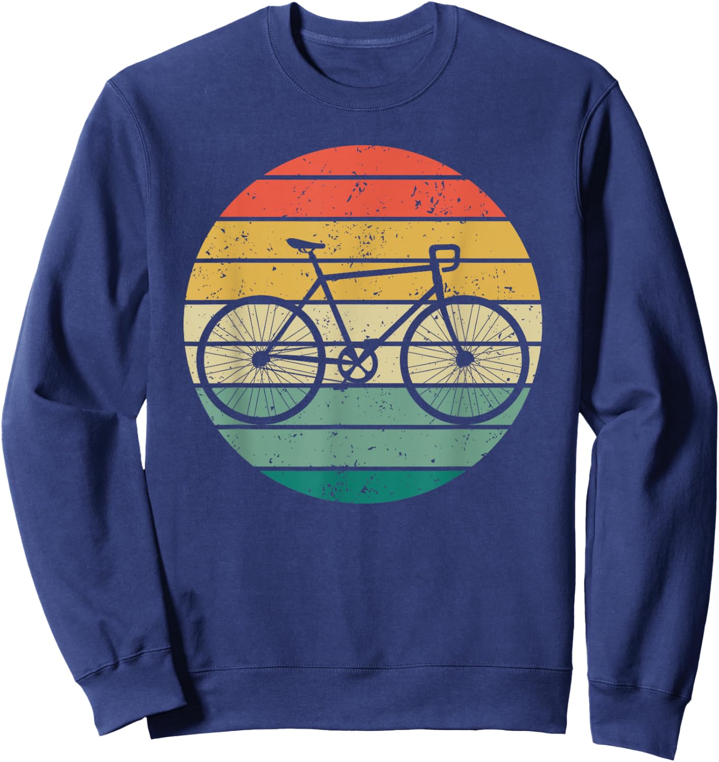 Vintage Racing Bicycle Funny Road Bike Racer Gift Men Women Sweatshirt - Sweatshirt | Navy
