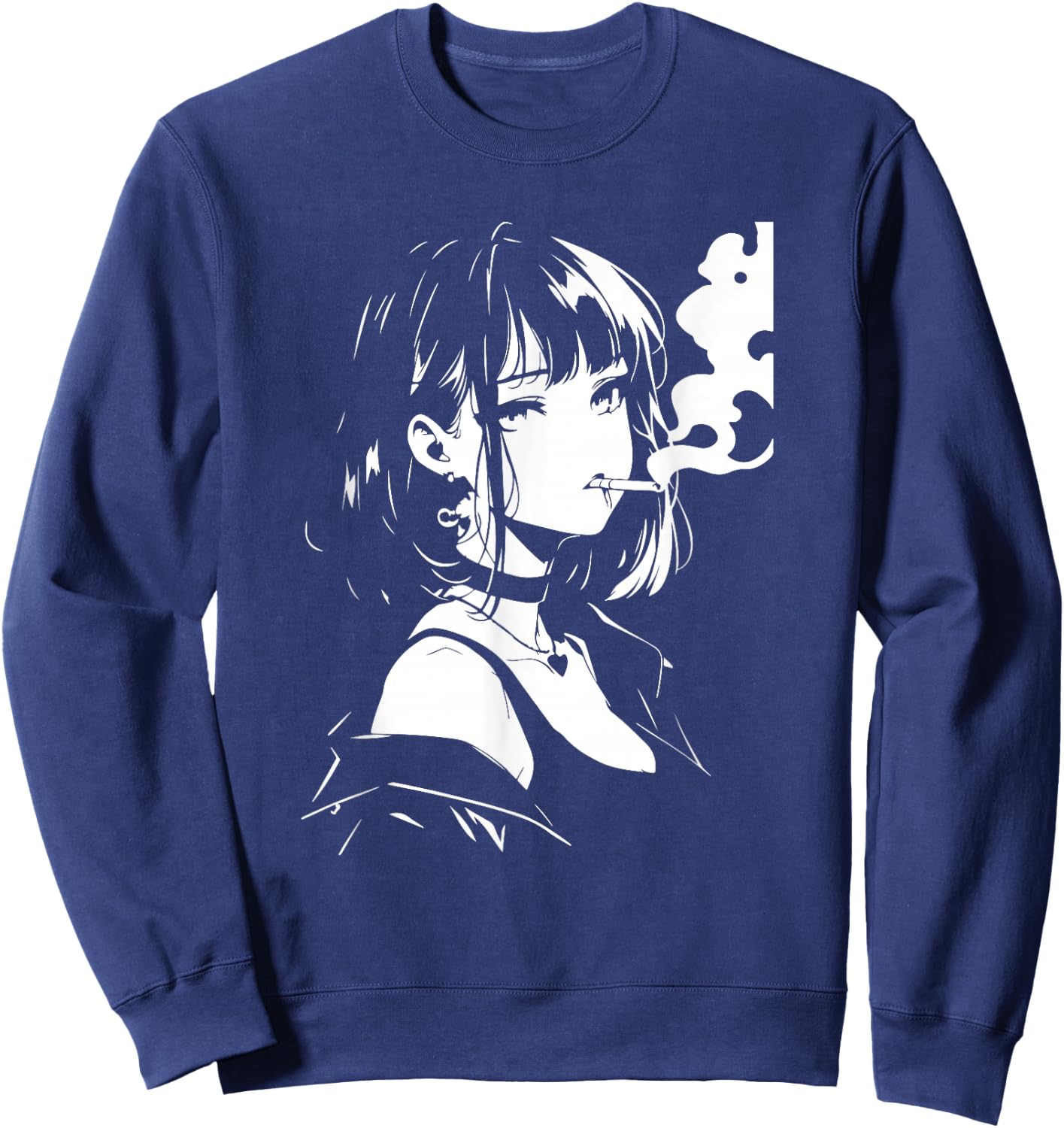 Horror Anime Girl Sweatshirt - Sweatshirt | Navy