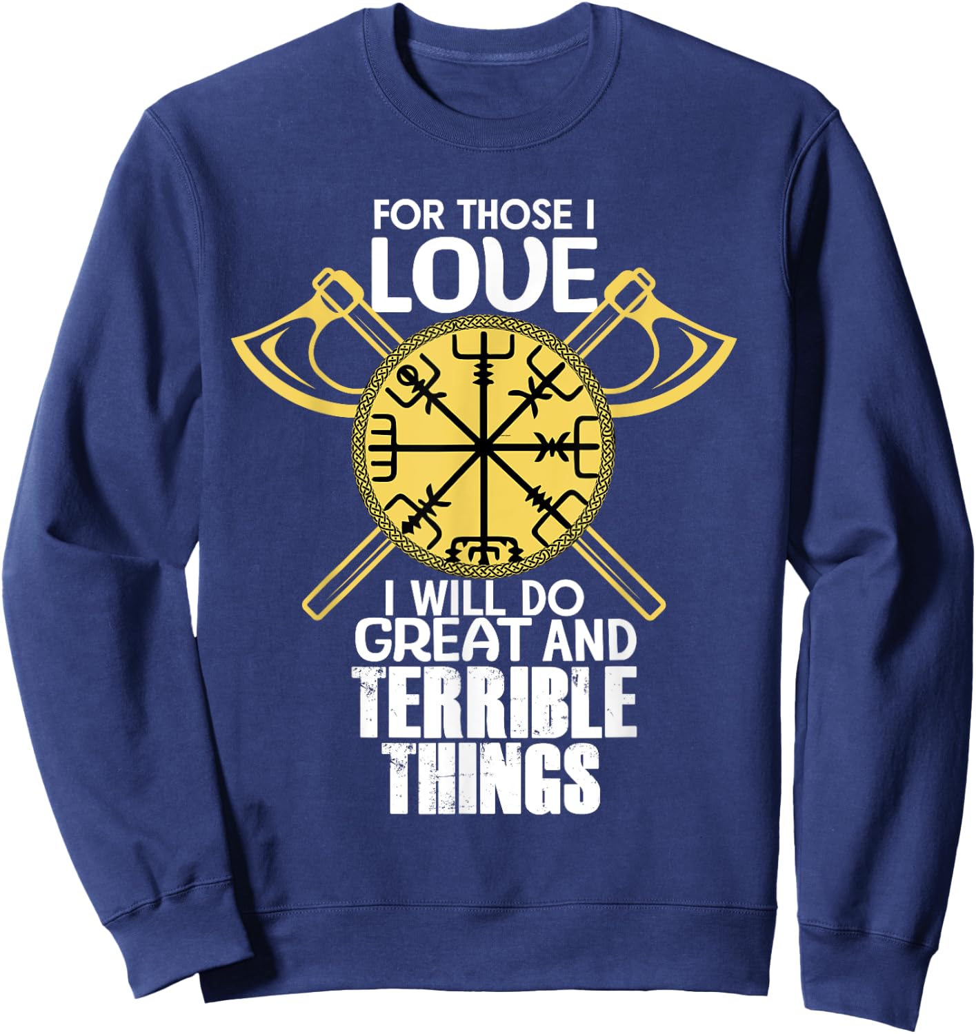 Viking Warrior Scandinavia Nordic Mythology Gift Sweatshirt - Sweatshirt | Navy