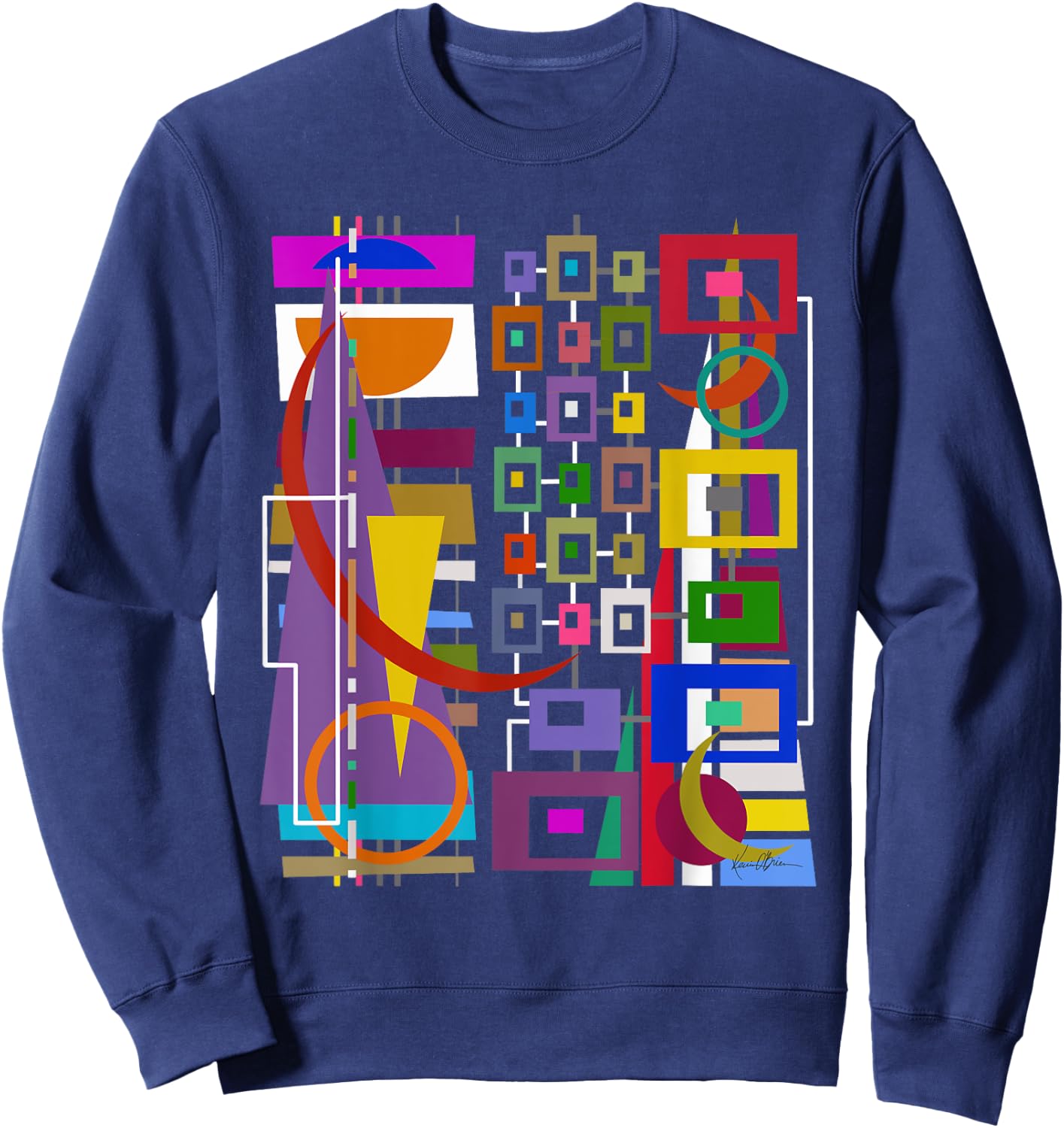Original Art Gift Abstract Raver Gamer Artist Hipster Sweatshirt - Sweatshirt | Navy