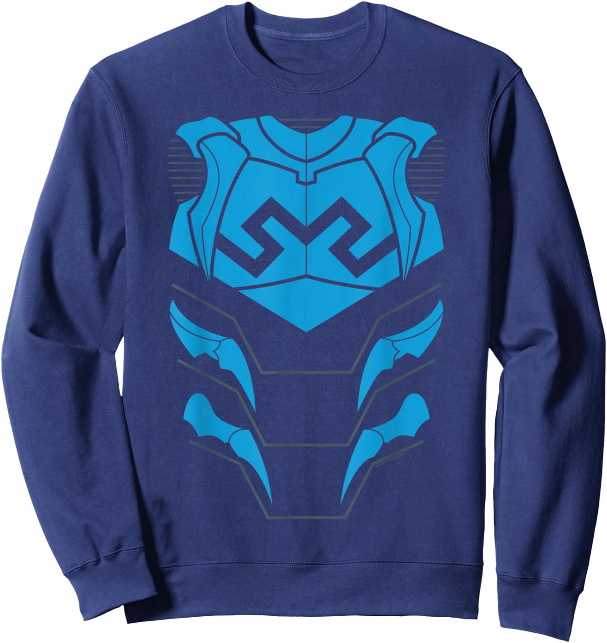 Justice League Blue Beetle Uniform Halloween Costume Sweatshirt - Sweatshirt | Navy