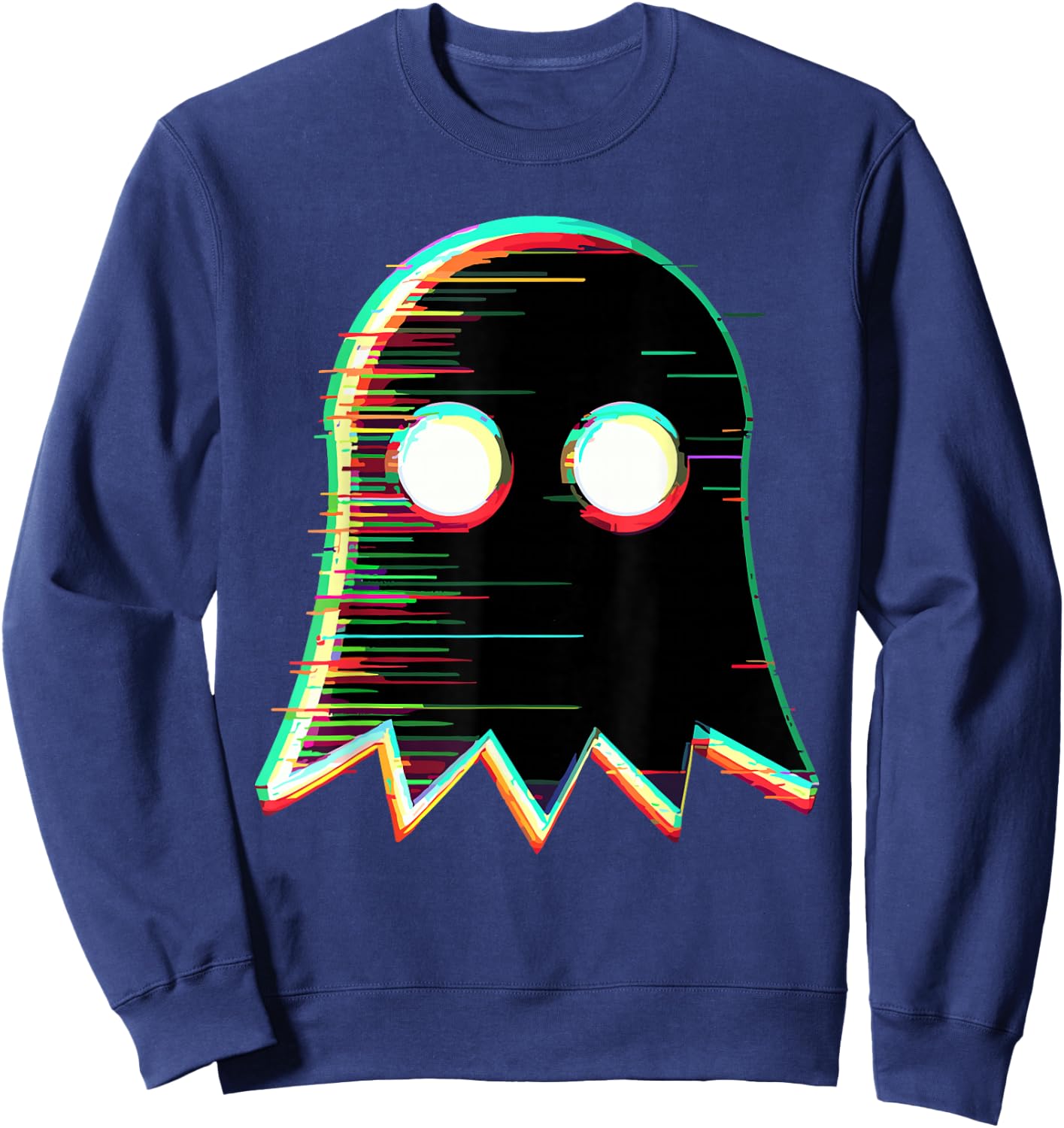 Ghost Vaporwave Halloween Sweatshirt - Sweatshirt | Navy
