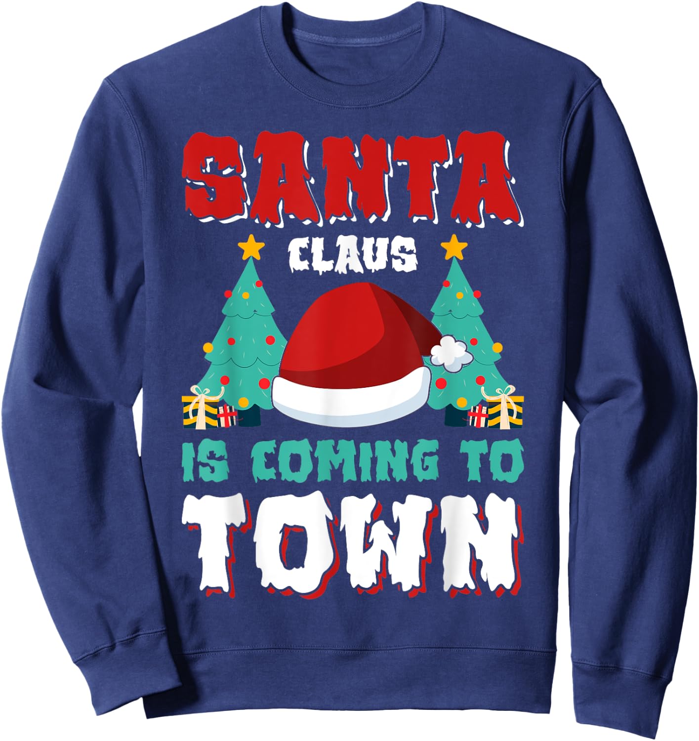 Santa Claus Is Coming To Town Sweatshirt - Sweatshirt | Navy