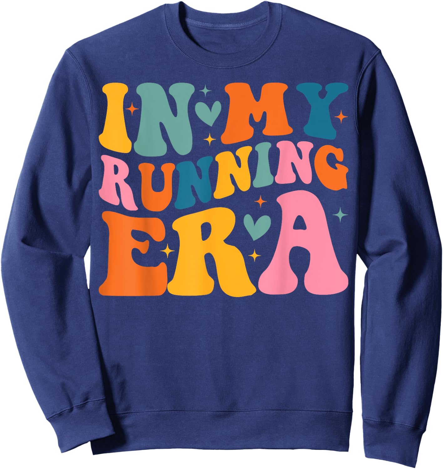 Groovy In My Running Era Runner Sweatshirt - Sweatshirt | Navy