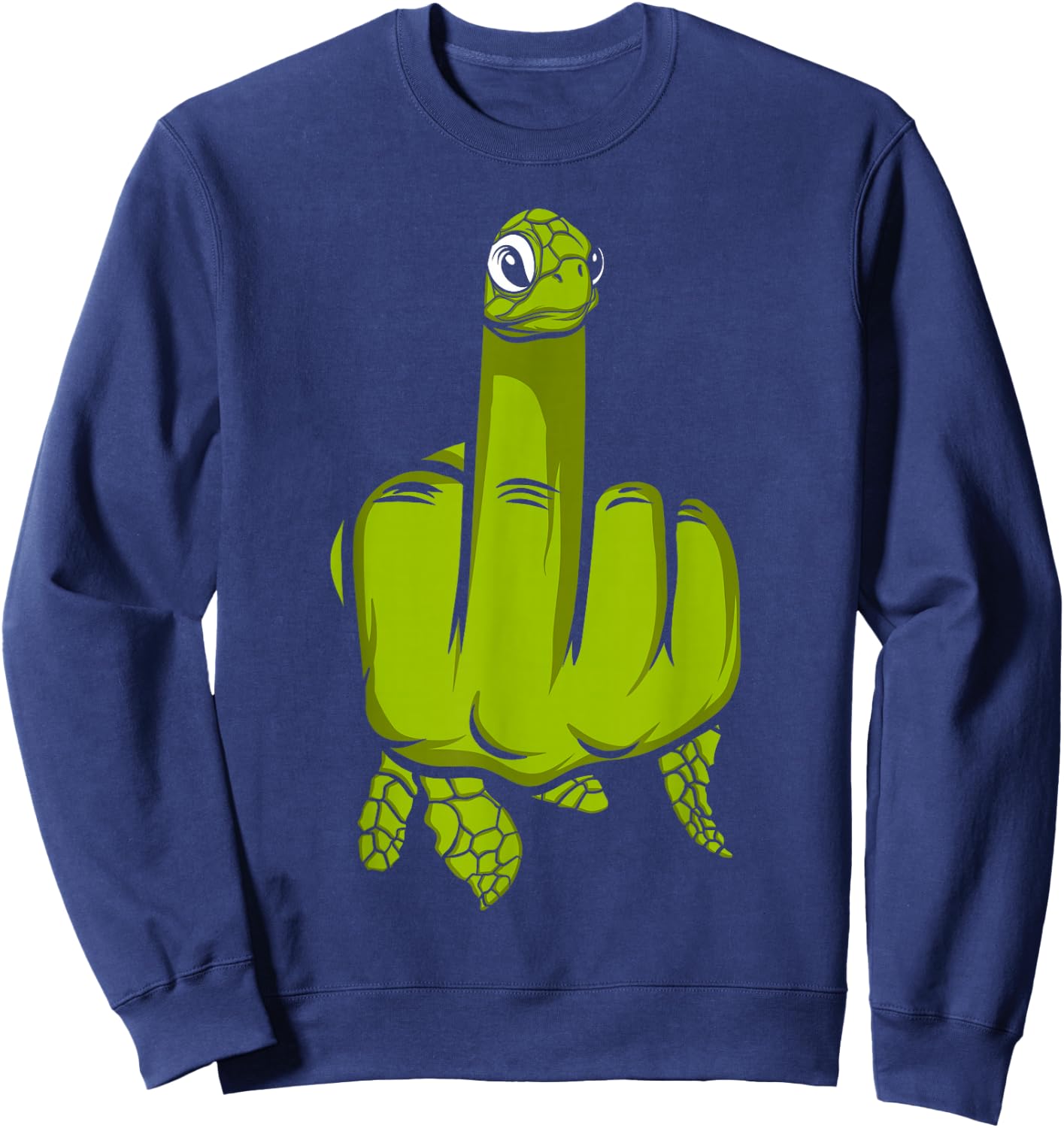 Middle Finger Turtle Sweatshirt - Sweatshirt | Navy