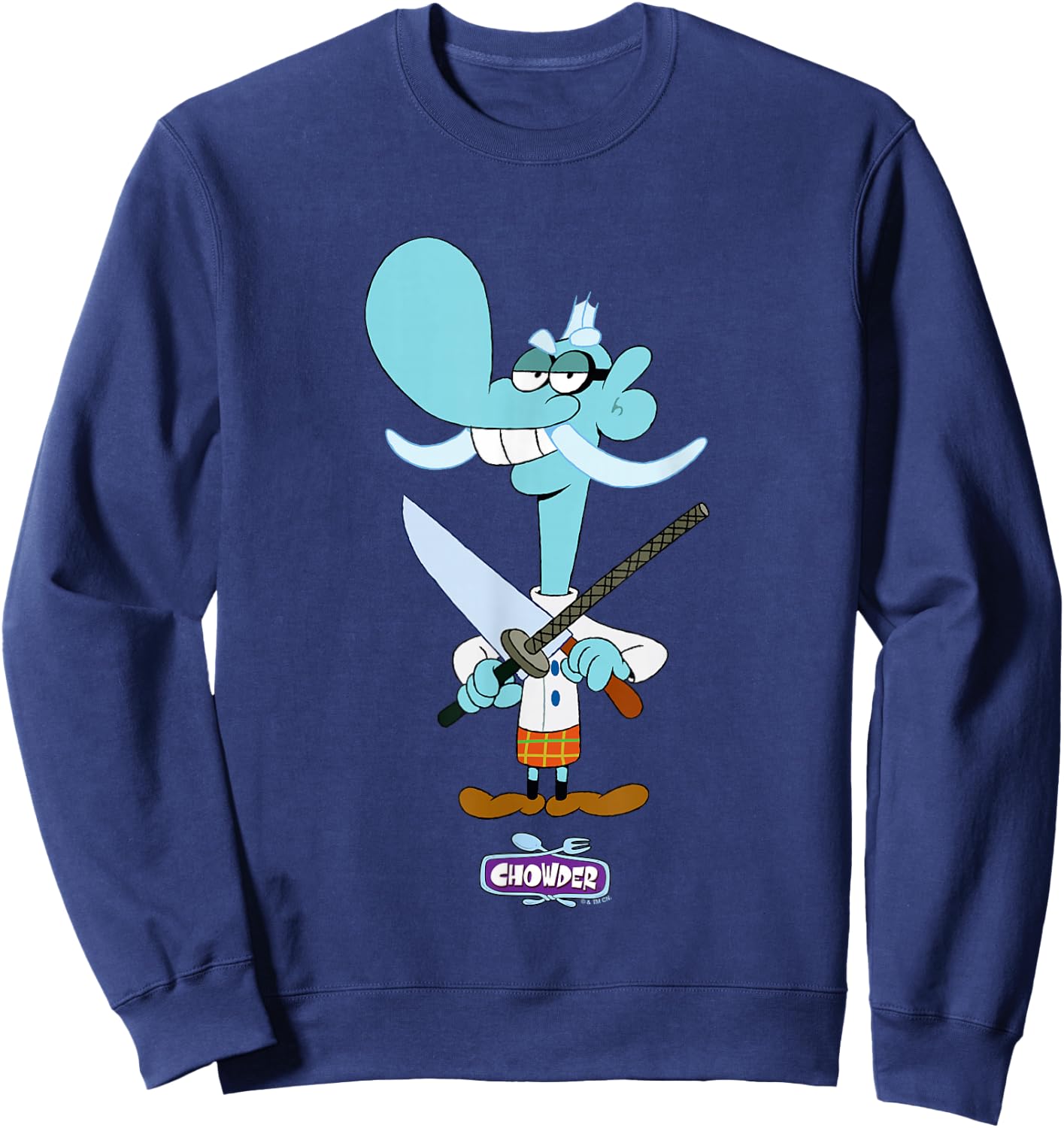 Chowder Mung Daal Sharpening A Knife Serious Face Sweatshirt - Sweatshirt | Navy