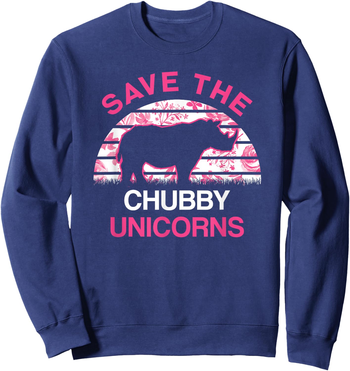 Save The Chubby Unicorns Sweatshirt - Sweatshirt | Navy