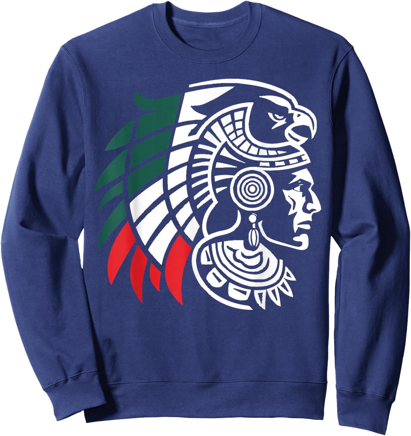 Aztec Warrior Mayan Indigenous Mexican Aztec Jaguar Sweatshirt - Sweatshirt | Navy