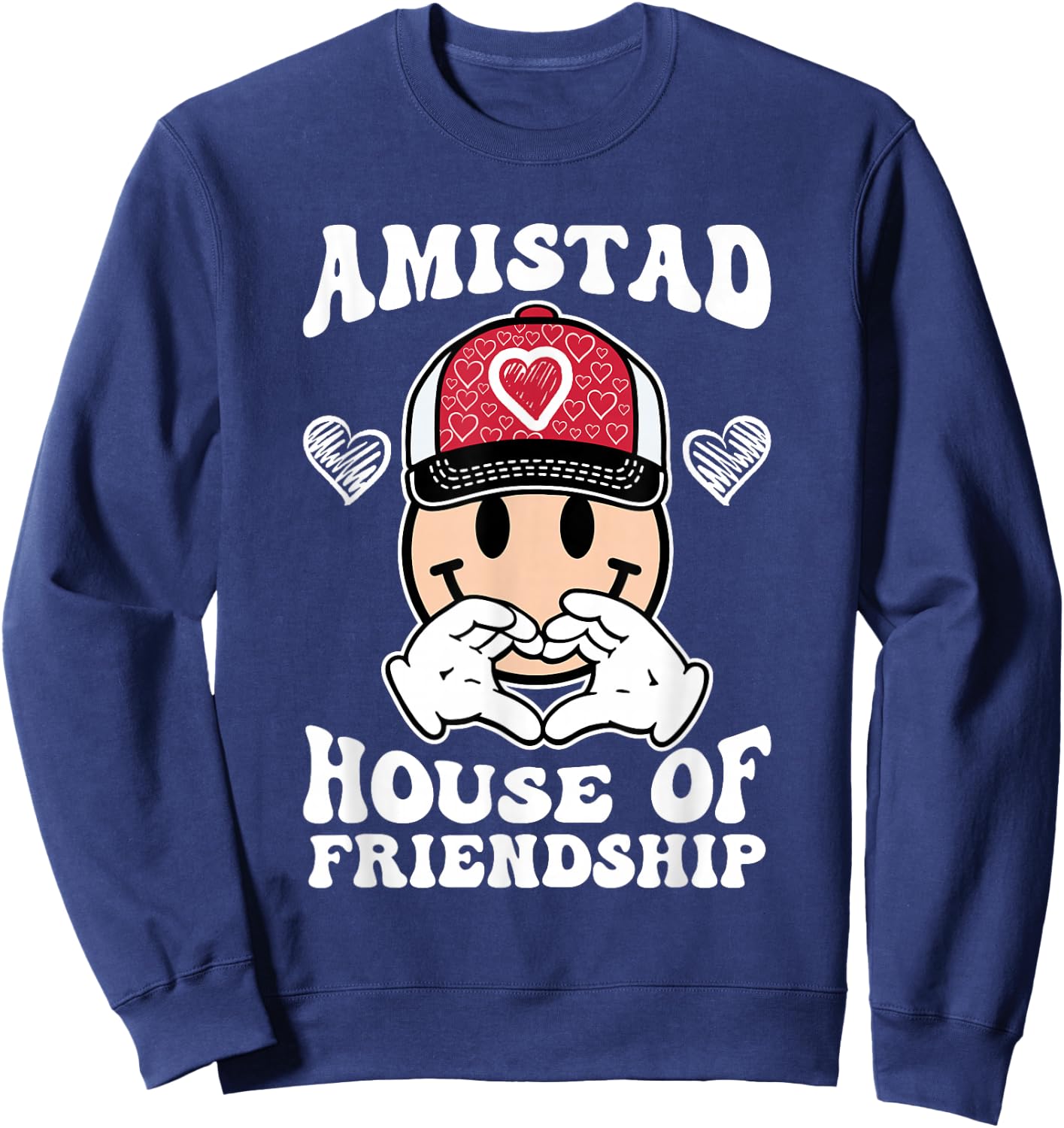 Amistad House Of Friendship Friendly School Spirit Kids Sweatshirt - Sweatshirt | Navy