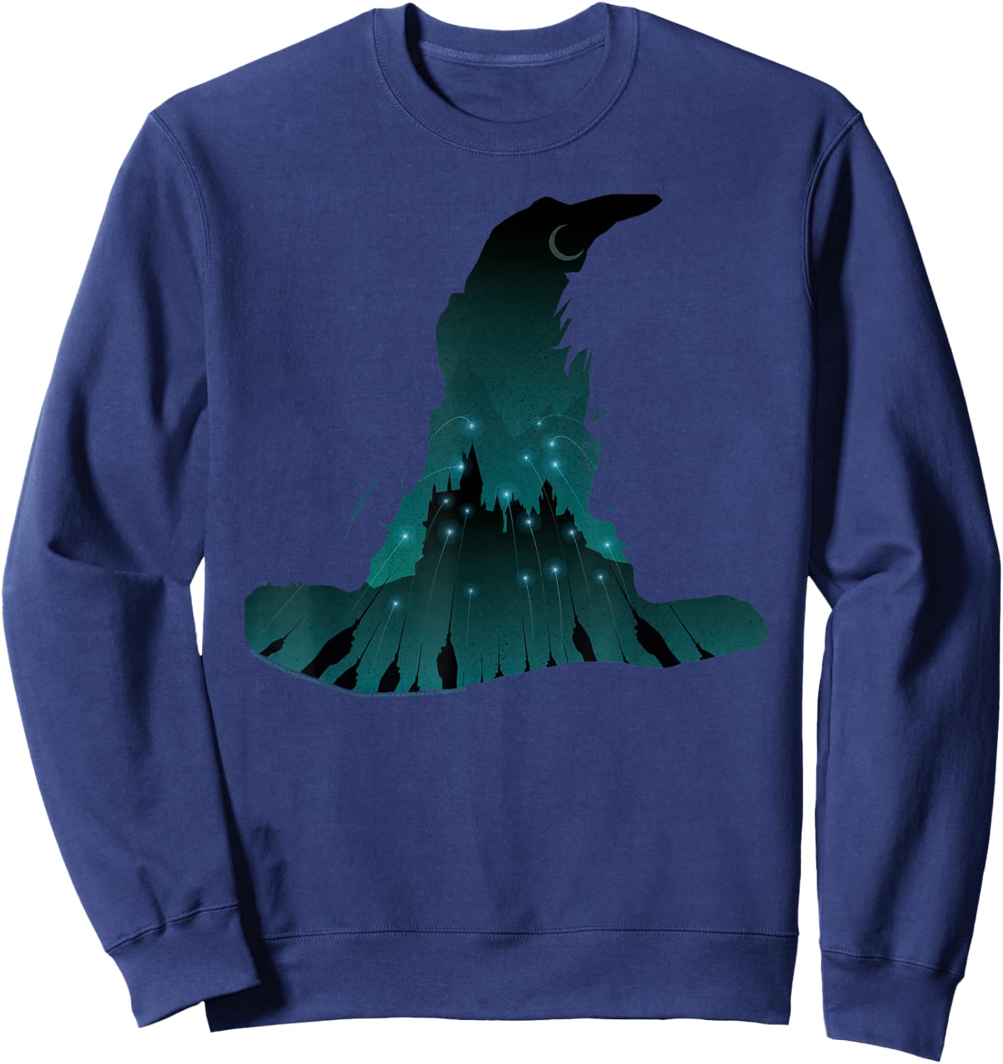 Harry Potter Sorting Hat and Hogwarts Attack Sweatshirt - Sweatshirt | Navy