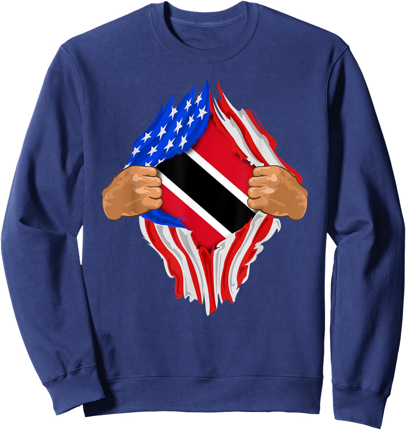 Trinidad and Tobago Blood Inside Me | Flag Gift Sweatshirt - Sweatshirt | Navy