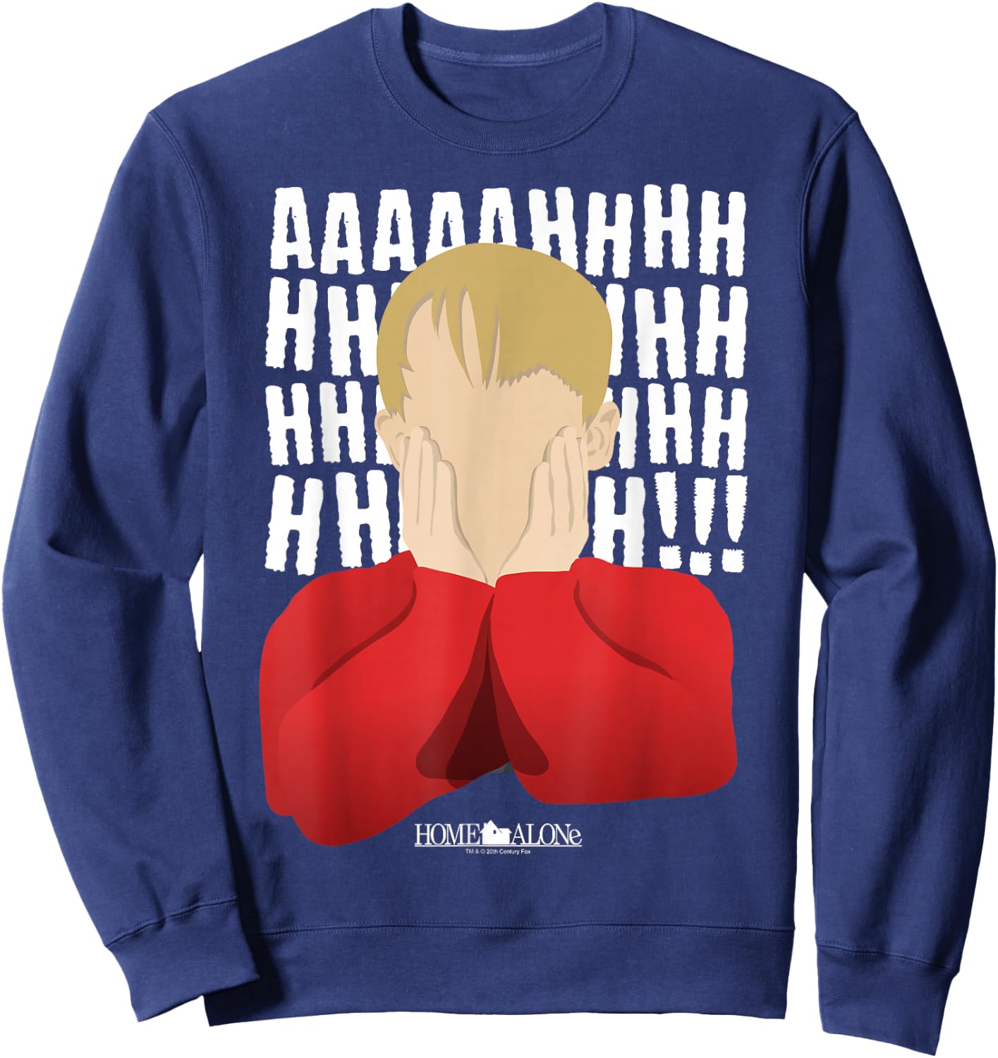 Home Alone Kevin Yell Minimalist Portrait Sweatshirt - Sweatshirt | Navy