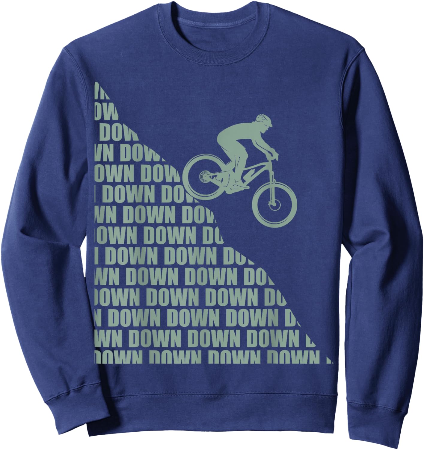 Bicycle Design MTB Mountain Biker and Downhill Sweatshirt - Sweatshirt | Navy